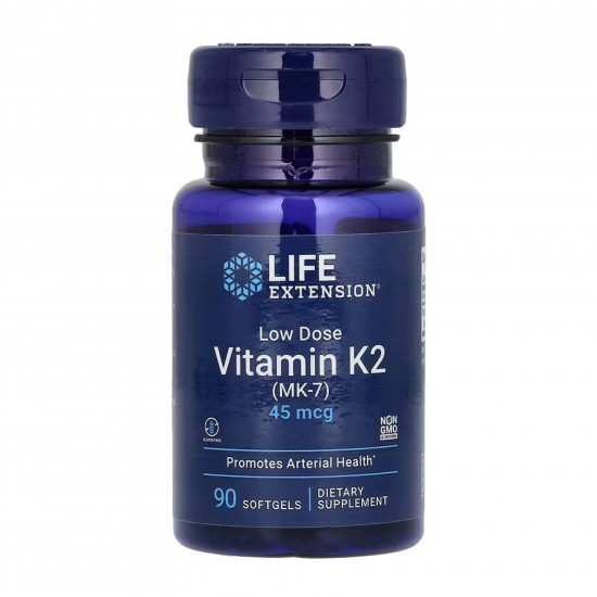 Life Extension Low Dose Vitamin K2 45 mcg - 90 softgels 2023-10-5209 Life Extension Low Dose Vitamin K2 45 mcg - 90 softgels 2023-10-5209
