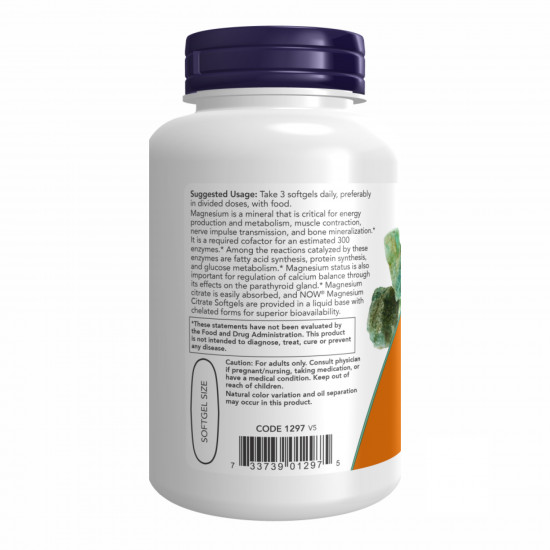 Now Foods Magnesium Citrate 134mg - 90 sgels 2022-10-0030