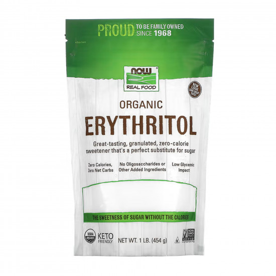 Now Foods Organic Erythritol - 454g 2023-10-6864