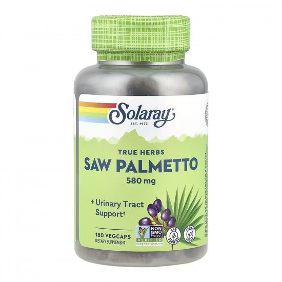 Solaray Saw Palmetto Berry 580mg - 180 vcaps 2023-10-6726