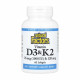 Natural Factors Vitamin D3 & K2 25 mcg (1000 IU) & 120 mcg - 60 softgels 2023-10-6543