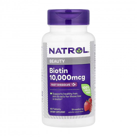 NATROL Biotin 10,000mcg - 60 tabs 100-82-8111495-20 NATROL Biotin 10,000mcg - 60 tabs 100-82-8111495-20