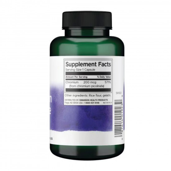 Swanson Chromium Picolinate 200mcg - 200 сaps 100-43-2938179-20