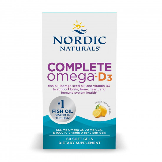 Nordic Naturals Complete Omega-D3 - 60 softgels 2023-10-5951 Nordic Naturals Complete Omega-D3 - 60 softgels 2023-10-5951