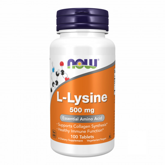 Now Foods LYSINE 500mg - 100 tabs (Пошкоджена банка) 2024-11-0296