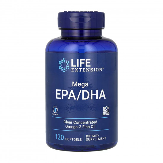 Life Extension Mega EPA/DHA Omega-3 Fish Oil - 120 softgels (До 09.26) 2023-10-7784