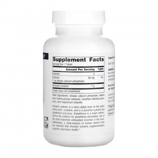Source Naturals N-Acetyl Cysteine 1000mg - 120 tabs (До 04.26) 2023-10-7818