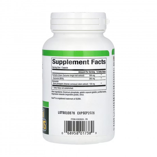 Natural Factors Turmeric & Bromelain 450mg - 90 caps 2023-10-5744