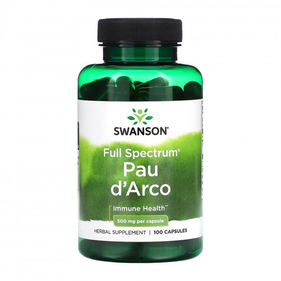 Swanson Pau dArco 500 mg - 100caps 100-82-0570790-20 Swanson Pau dArco 500 mg - 100caps 100-82-0570790-20
