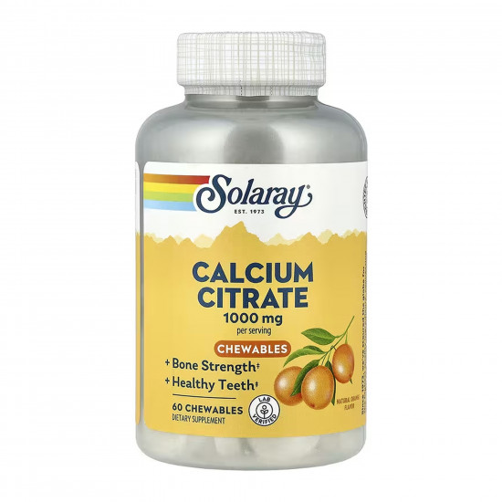 Solaray Calcium Citrate 1000mg - 60 chewables 2023-10-6968
