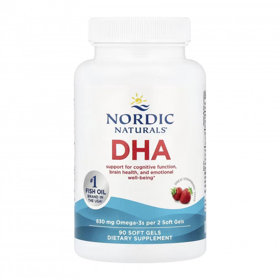 Nordic Naturals DHA - 90 softgels (Пошкоджена банка) 2024-11-0373