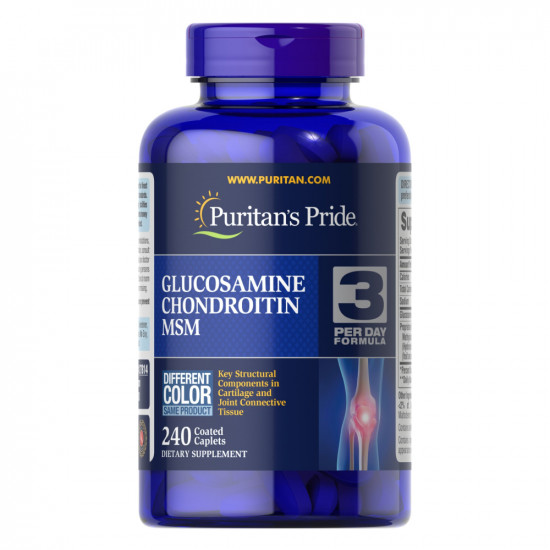 Puritans Pride Glucosamine Chondroitin MSM Double Strength - 240 Caplets 100-41-2414909-20
