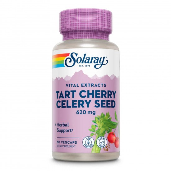 Solaray Tart Cherry & Celery Seed 620mg - 60 caps 2023-10-5693