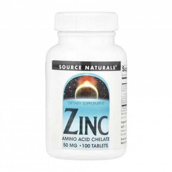 Source Naturals Zinc 50 mg - 100 tabs 2023-10-5115 Source Naturals Zinc 50 mg - 100 tabs 2023-10-5115