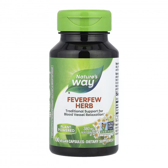 Nature's Way Feverfew Herb - 100 vcaps 2023-10-6396