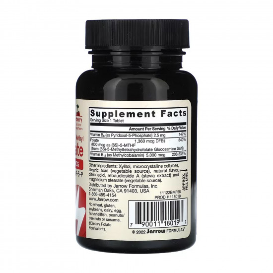 Jarrow Formulas Methyl B-12 & Methyl Folate - 60 tabs 2023-10-6201