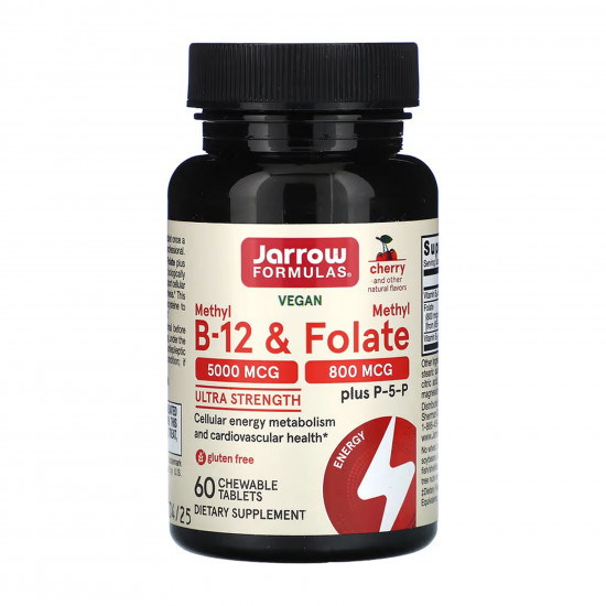 Jarrow Formulas Methyl B-12 & Methyl Folate - 60 tabs 2023-10-6201 Jarrow Formulas Methyl B-12 & Methyl Folate - 60 tabs 2023-10-6201