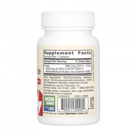 Jarrow Formulas Methyl Folate - 60 vcaps 2023-10-5593