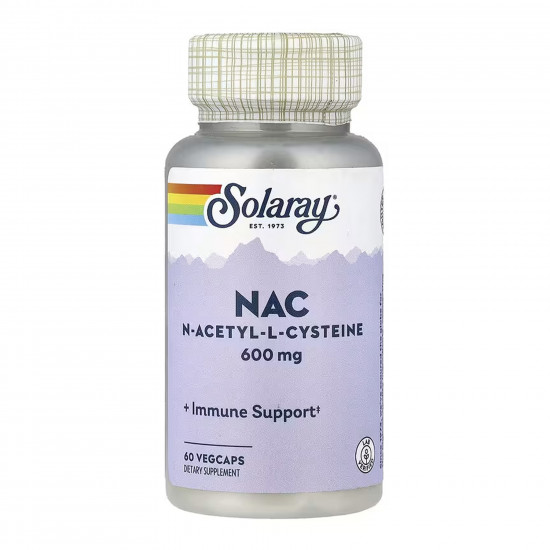 Solaray NAC (N-Acetyl-L-Cysteine) 600mg - 60 vcaps 2023-10-7161