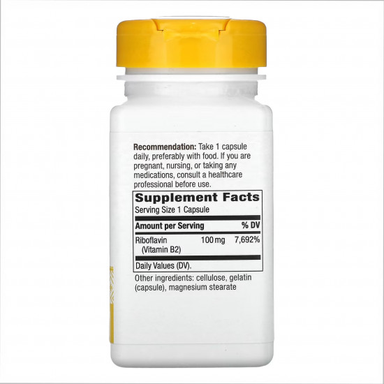 Nature's Way Riboflavin Vitamin B2 - 100 caps 2022-10-2057