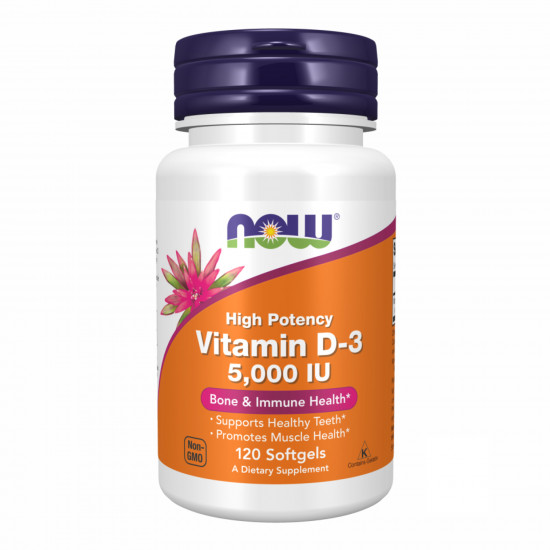 Now Foods VIT D-3 5000 IU - 120 sgels (Пошкоджена пломба) 2024-11-0142