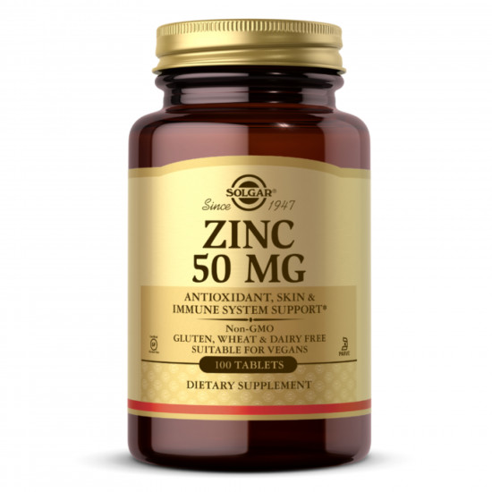 Solgar Zinc 50mg - 100 tabs 100-92-5525470-20