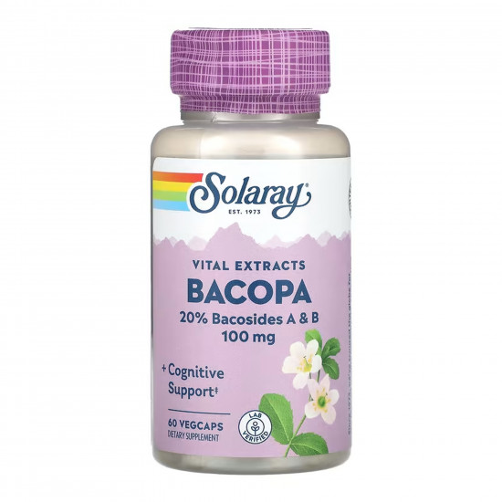 Solaray Bacopa 100mg - 60 vcaps 2023-10-6780