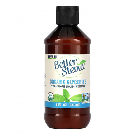 Now Foods BetterStevia® Liquid, Organic Glycerite - 237ml (Затерта дата) 2023-10-6009