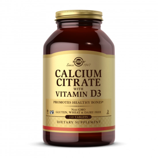 Solgar Calcium Citrate with Vitamin D3 - 240 tabs 2023-10-4110 Solgar Calcium Citrate with Vitamin D3 - 240 tabs 2023-10-4110