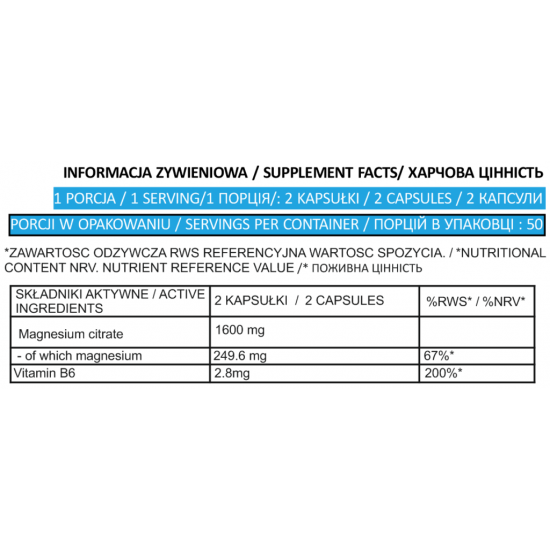 Bodyperson Labs Magne B6 800mg - 100caps 2022-10-2821