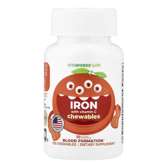 Lifeable VitaWorks Kids Iron With Vitamin C - 120 chewables 2023-10-7245