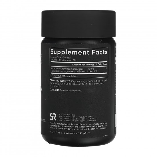 Sport Research Astaxanthin 12mg - 60 softgels 2023-10-5918