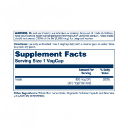 Folic Acid 470 mcg (800 mcg DFE) - 100 caps