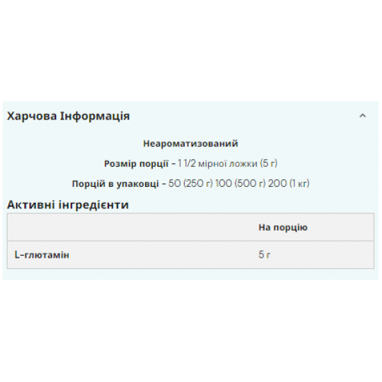 Myprotein Glutamine - 250g (Повреждена упаковка) 100-29-2123980-20
