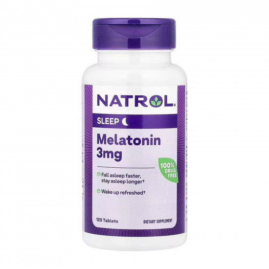 NATROL Melatonin 3mg - 120 tabs (Пошкоджена банка) 2024-11-02970