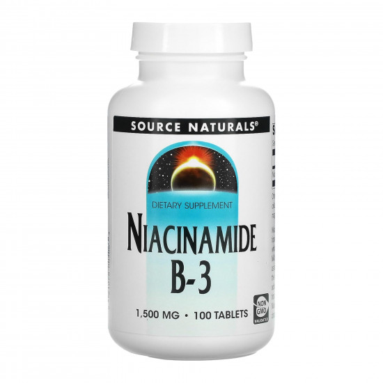 Source Naturals Niacinamide B-3 1500 mg - 100 tabs 2023-10-6158