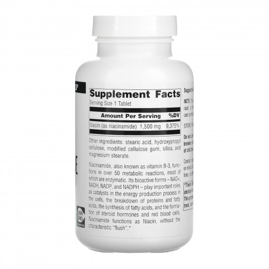 Source Naturals Niacinamide B-3 1500 mg - 100 tabs 2023-10-6158