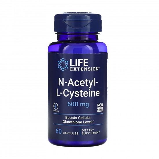 Life Extension N-Acetyl-L-Cysteine (NAC) 600mg - 60 caps 2023-10-5459 Life Extension N-Acetyl-L-Cysteine (NAC) 600mg - 60 caps 2023-10-5459