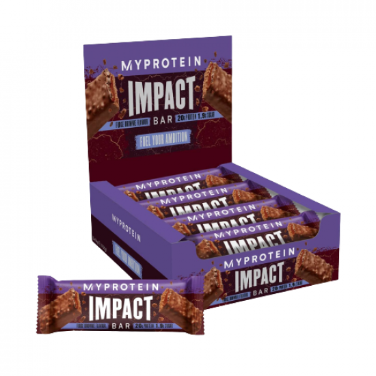 Myprotein Impact Protein Bar - 12x64g Fudge Brownie 2022-09-0050 Myprotein Impact Protein Bar - 12x64g Fudge Brownie 2022-09-0050