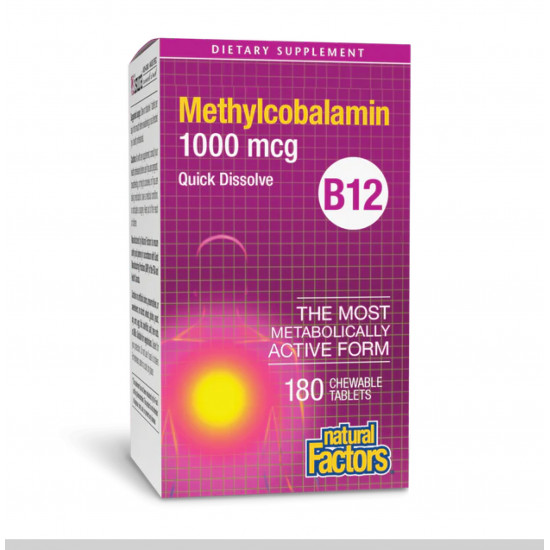 B12 Methylcobalamin 1000 mcg - 180 tabs B12 Methylcobalamin 1000 mcg - 180 tabs