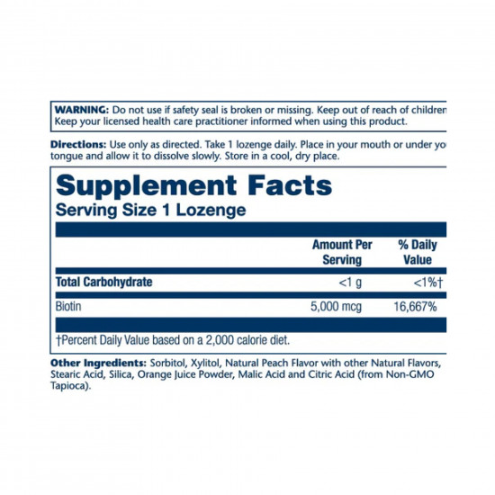 Solaray Biotin 5000mcg - 60 vcaps 2022-10-1794