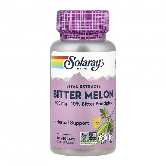Solaray Bitter Melon Fruit Extract 10% 500mg - 30 vcaps 2023-10-6732