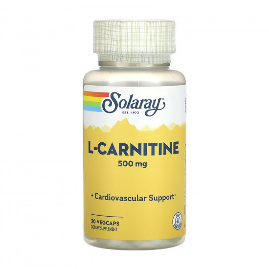 Solaray L-Carnitine Free Form 500mg - 30 vcaps 2023-10-6972
