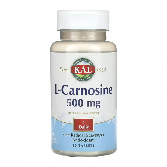 KAL L-Carnosine 500mg - 30 caps 2023-10-7164