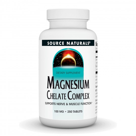 Source Naturals Magnesium Chelate Complex 100mg - 250 tabs 2023-10-2681