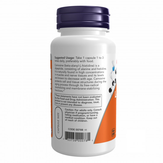 Now Foods Carnosine 500mg - 100 vcaps 2022-10-2541