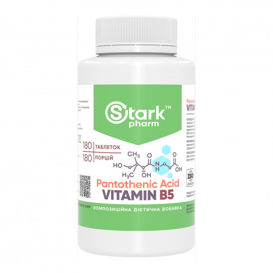 Stark Pharm Pantothenic Acid Vitamin B5 500mg - 180 tabs 2023-10-6011