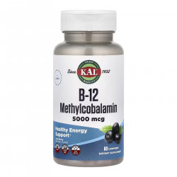 B-12 Methylcobalamin 5000mcg - 60 lozenges