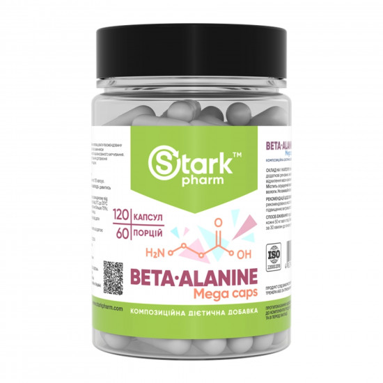 Stark Pharm Beta Alanine Mega caps 750mg - 120 caps 2023-10-4046 Stark Pharm Beta Alanine Mega caps 750mg - 120 caps 2023-10-4046