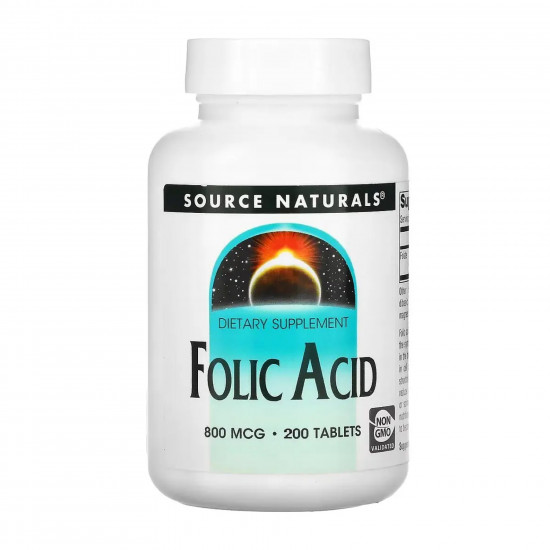 Source Naturals Folic Acid 800 mcg - 200 tabs 2023-10-5120 Source Naturals Folic Acid 800 mcg - 200 tabs 2023-10-5120